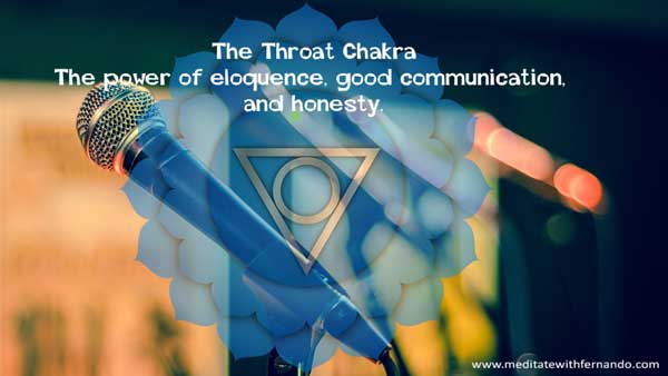 The throat chakra expands our communication.