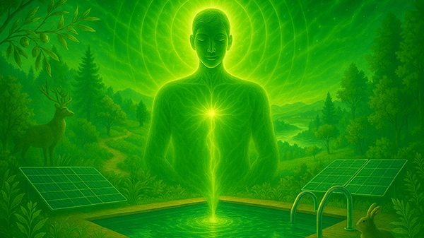 Spiritual meaning of the color green results in healing and peace 1 Visualize yourself in a relaxing and refreshing space while you fill it with the green color.