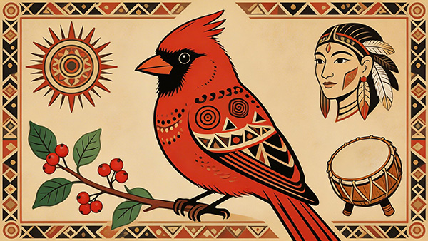 The red cardinal as a totem animal represents passion and boldness.